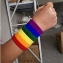 Rainbow Wristband Sweat-absorbent Sports Towel Wristband Headband