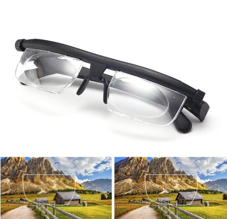 Adjustable Strength Lens Reading Myopia Glasses Eyewear Variable Focus Vision