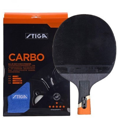 Table Tennis Rackets Professional Single Shot 6 Star Six Carbon Table Tennis Racket Long Handle Shakehand Grip Straight Short Handle